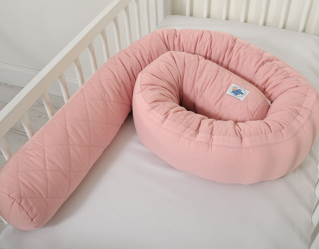 2-in-1 babynest cocon - wiegnestje - met gewatteerde bumper en matras, ademend en veilig