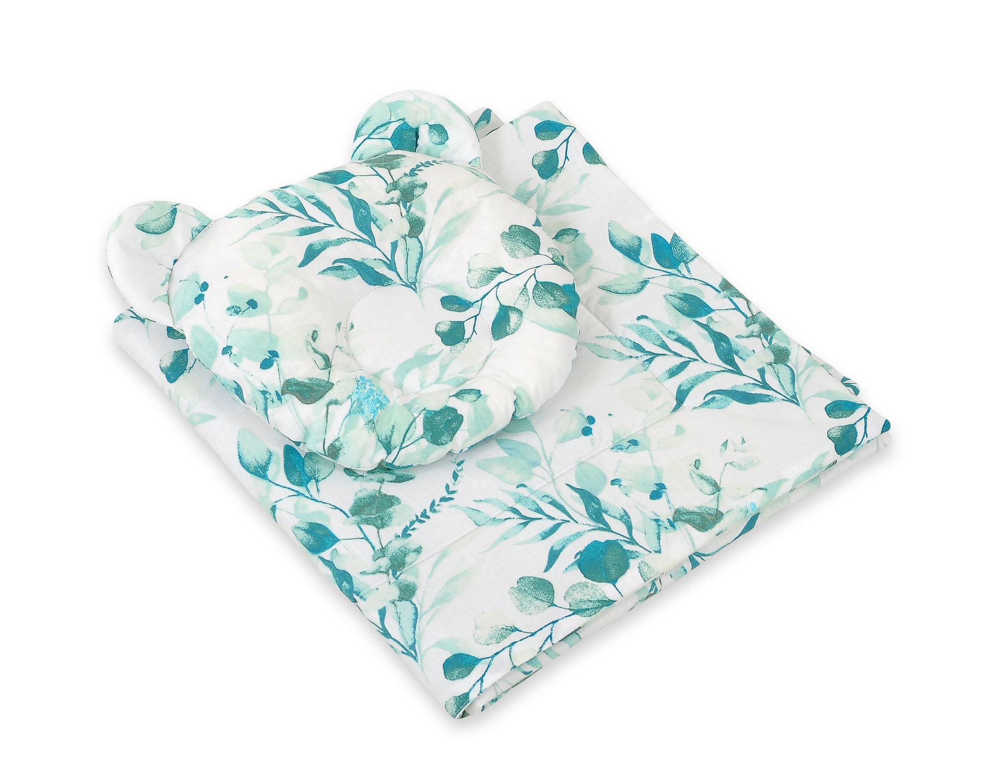 2-delige baby beddenset – wiegset – anti-afplatting – Oeko-Tex katoen – eucalyptus mint