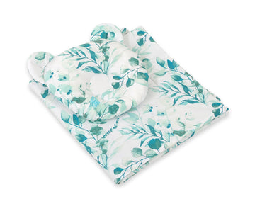 2-delige baby beddenset – wiegset – anti-afplatting – Oeko-Tex katoen – eucalyptus mint
