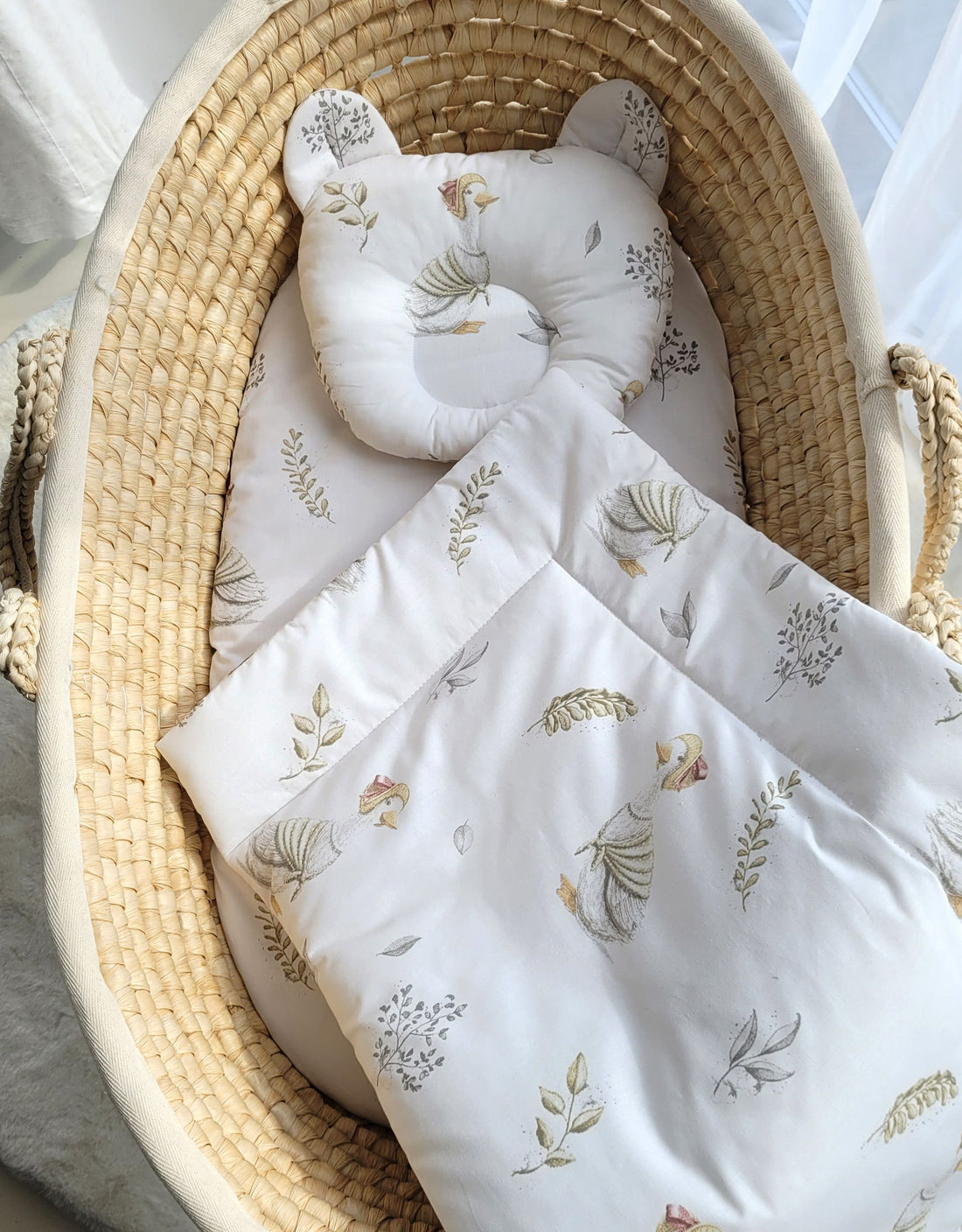 Baby dekbed met teddy kussen - beddengoedset - 100% katoen, veilig en zacht voor baby's