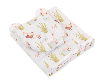 Babydekbed met kussen - beddenset - Oeko-Tex katoen, anti-plat hoofdje, 2-delig