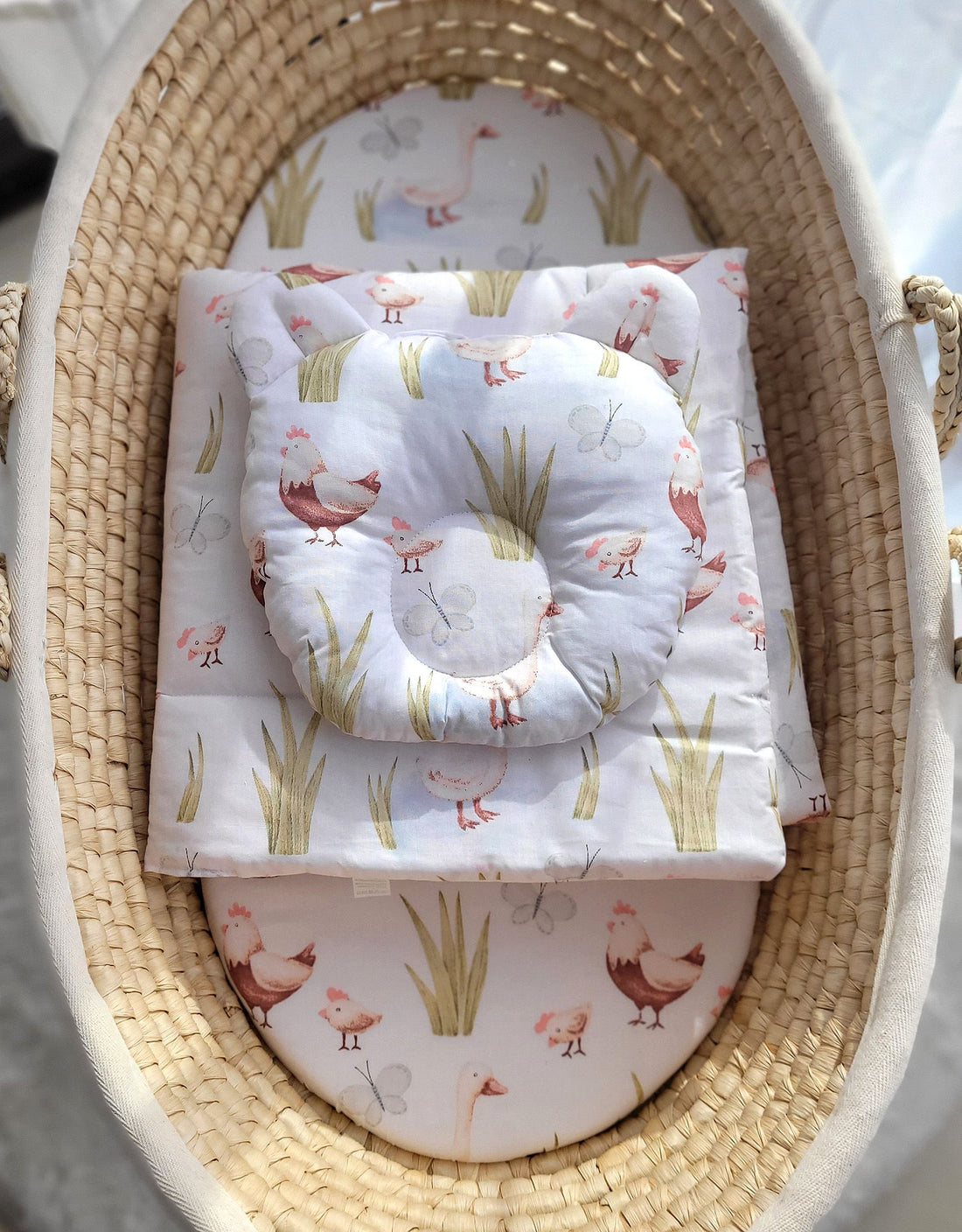 Babydekbed met kussen - beddenset - Oeko-Tex katoen, anti-plat hoofdje, 2-delig