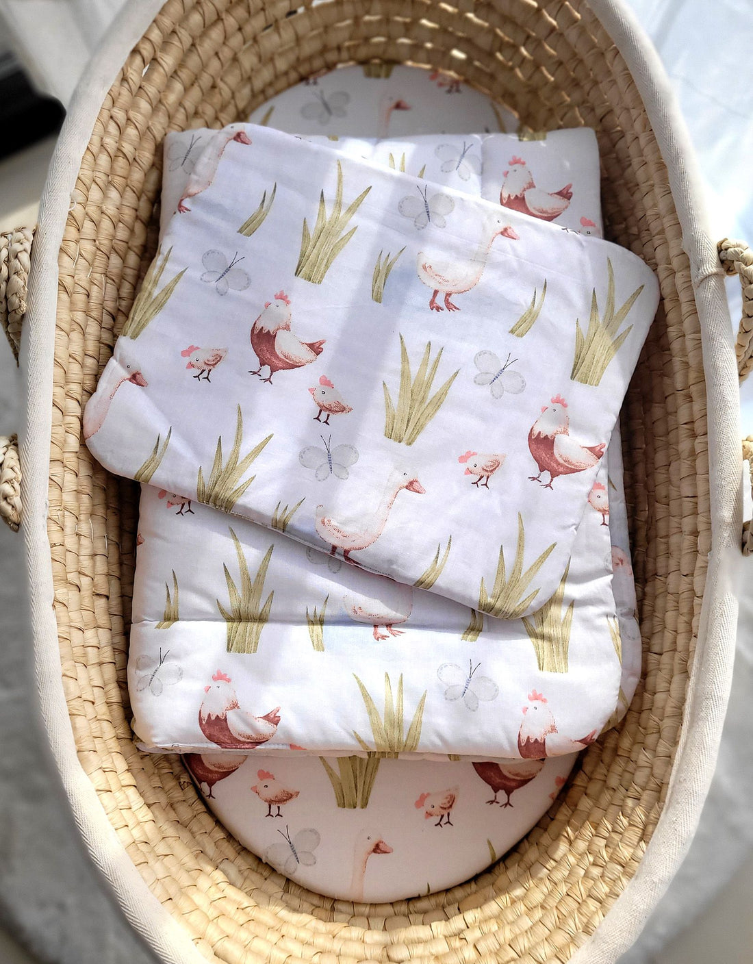2-delige babybeddenset – newborn set – ademend en veilig katoen