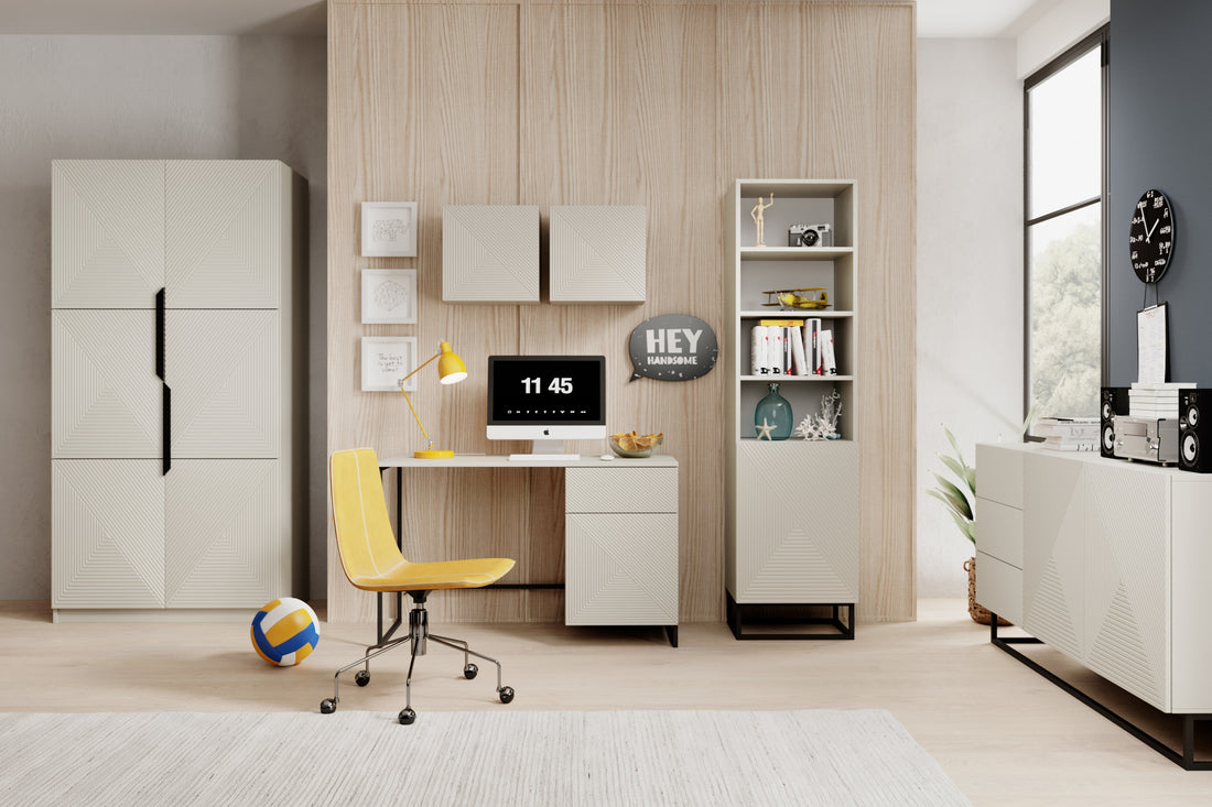 Asha ladekast 167 cm met laden en push-to-open systeem | Kleur: Kasjmier | Maat: 167x81x43 cm