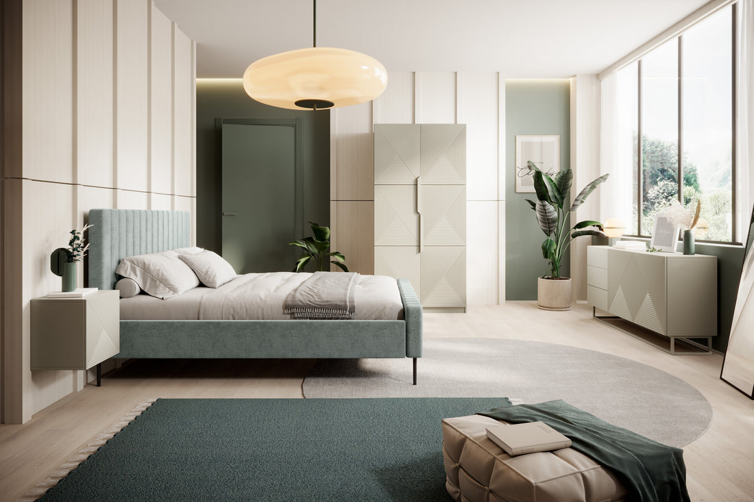 Asha ladekast 167 cm – Moderne ruime opbergkast met lades en deuren | Kleur: Kasjmier