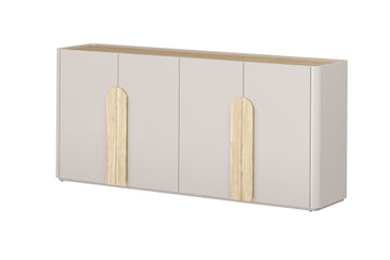 Amilio Vierdeurs Ladekast 200 cm – Kasjmier & Geolied Eiken | Kleur: Kasjmier | Maat: 200x89x48 cm