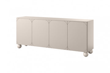 Sonatia II 200 cm Vierdeurs Ladekast met Push-to-Open | Kleur: Kasjmier | Maat: 200x82x45 cm