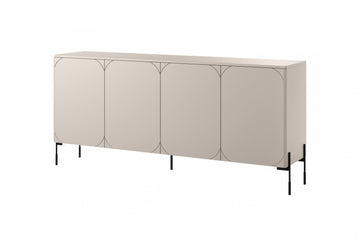 Ladekast Sonatia met 4 deuren en verborgen laden - Mat MDF design | Kleur: Kasjmier