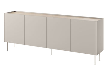Desin ladekast 220 cm met 4 verborgen lades - Modern design | Kleur: Kasjmier / Nagano eik