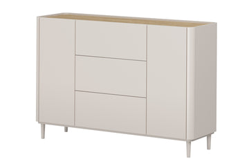 Elivo ladekast 150 cm met lades en klepdeuren - Kasjmier | Geolied Eikenhout | 150x102x48 cm