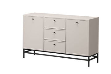 Lorini ladekast 150 cm – Kasjmier met zwart metalen frame | Kleur: Kasjmier | Maat: 150x90x45 cm