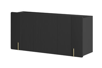 Malmi Hangende Ladekast 150 cm mat zwart met gouden accenten | Kleur: Mat Zwart/Goud