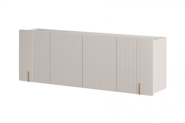 Malmi Ladekast 200 cm Hangend - Luxe Greeploos Design | Kasjmier / Crema Bianca / Goud