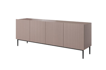 Nicole ladekast 200 cm met 4 soft-close deuren en metalen poten | Kleur: Antiekroze