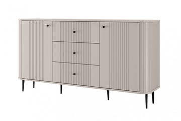 Vesper ladekast 160 cm - 3 lades, 2 deuren, kasjmier & zwart | Afmetingen: 160x85x38 cm