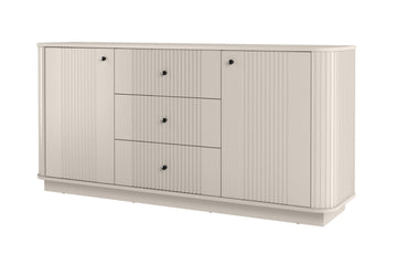 Vesper ladekast 160 cm met 3 lades en 2 kasten | Kasjmier | Zwart