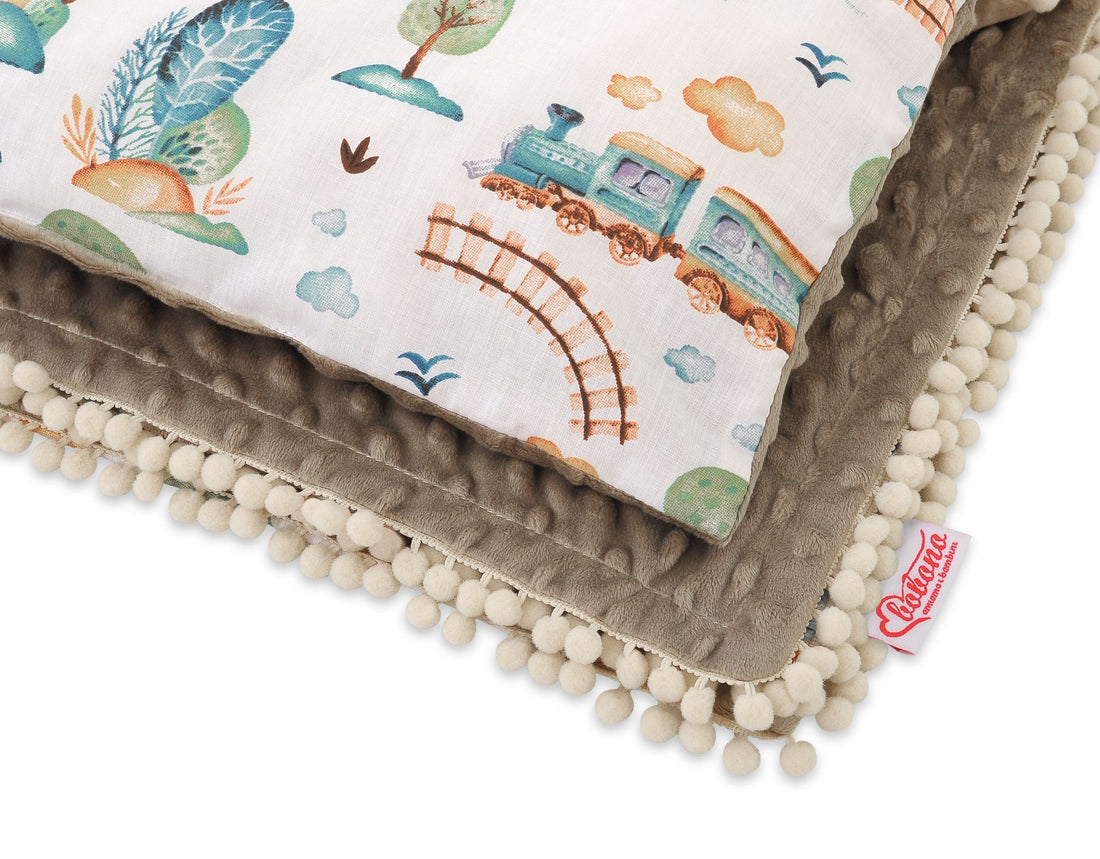 Babyset minky deken & kussen - wiegset - extra zacht en warm voor onderweg & thuis