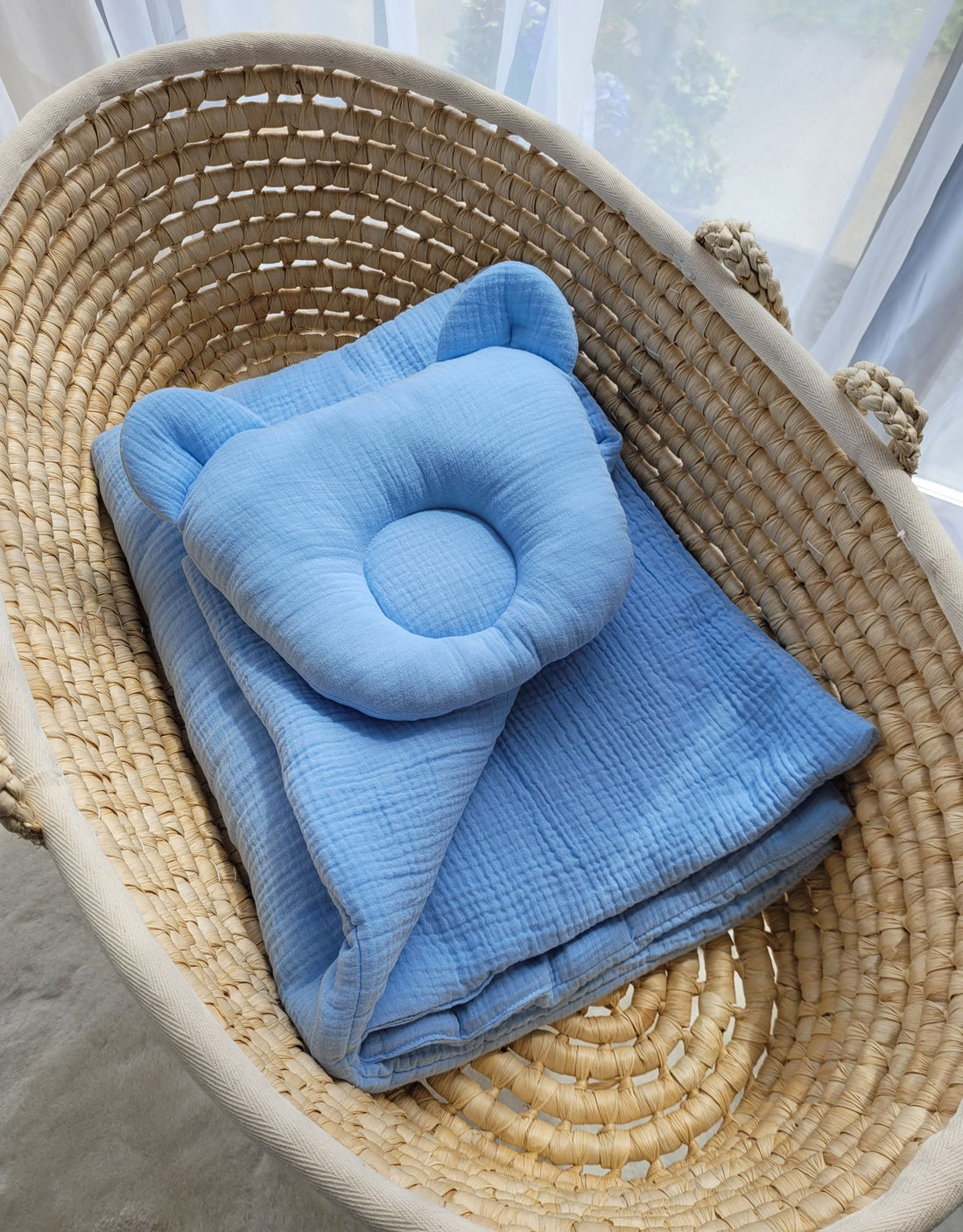2-delige babydekbedset - muslin beddenset - ademend & zacht katoen