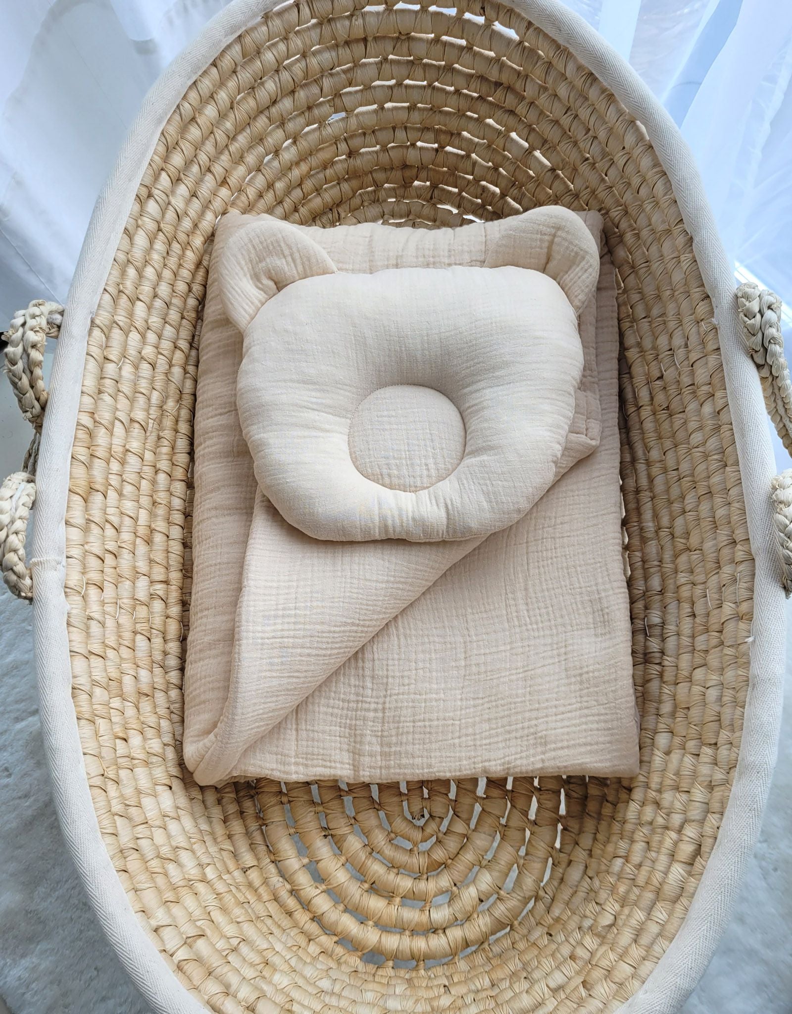 2-delige baby dekbedset - muslin beddengoed - ademend & thermoregulerend