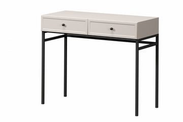 Lorini Kaptafel 100 cm met Lades – Kasjmier & Zwart Metalen Frame | Kleur: Kasjmier