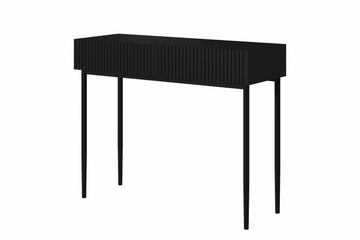 Nicole Kaptafel met Lades – Mat Zwart, Zwarte Poten | 100x82x41 cm