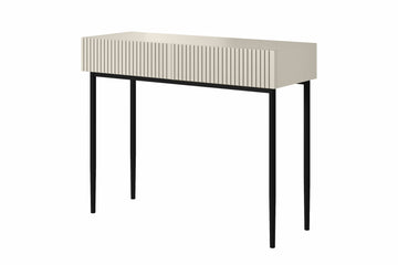 Nicole Kaptafel 100 cm met 2 Laden – Kasjmier Fronten | Zwarte Poten | 100x82x41 cm