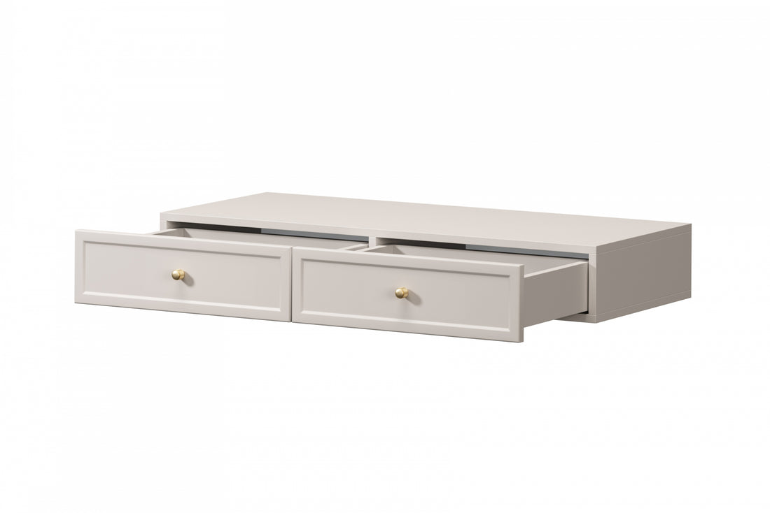 Lorini Hangende Kaptafel met 2 Lades - Modern & Minimalistisch | Kleur: Kasjmier | Maat: 100x15x41