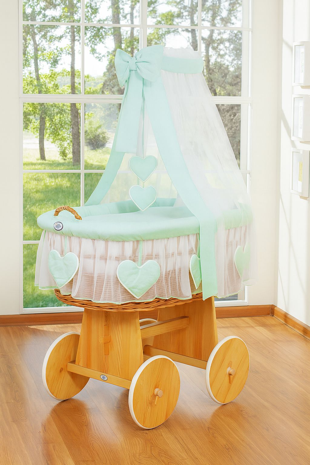 Wicker wieg - handgevlochten babybed - milieuvriendelijk, ademend en premium comfort