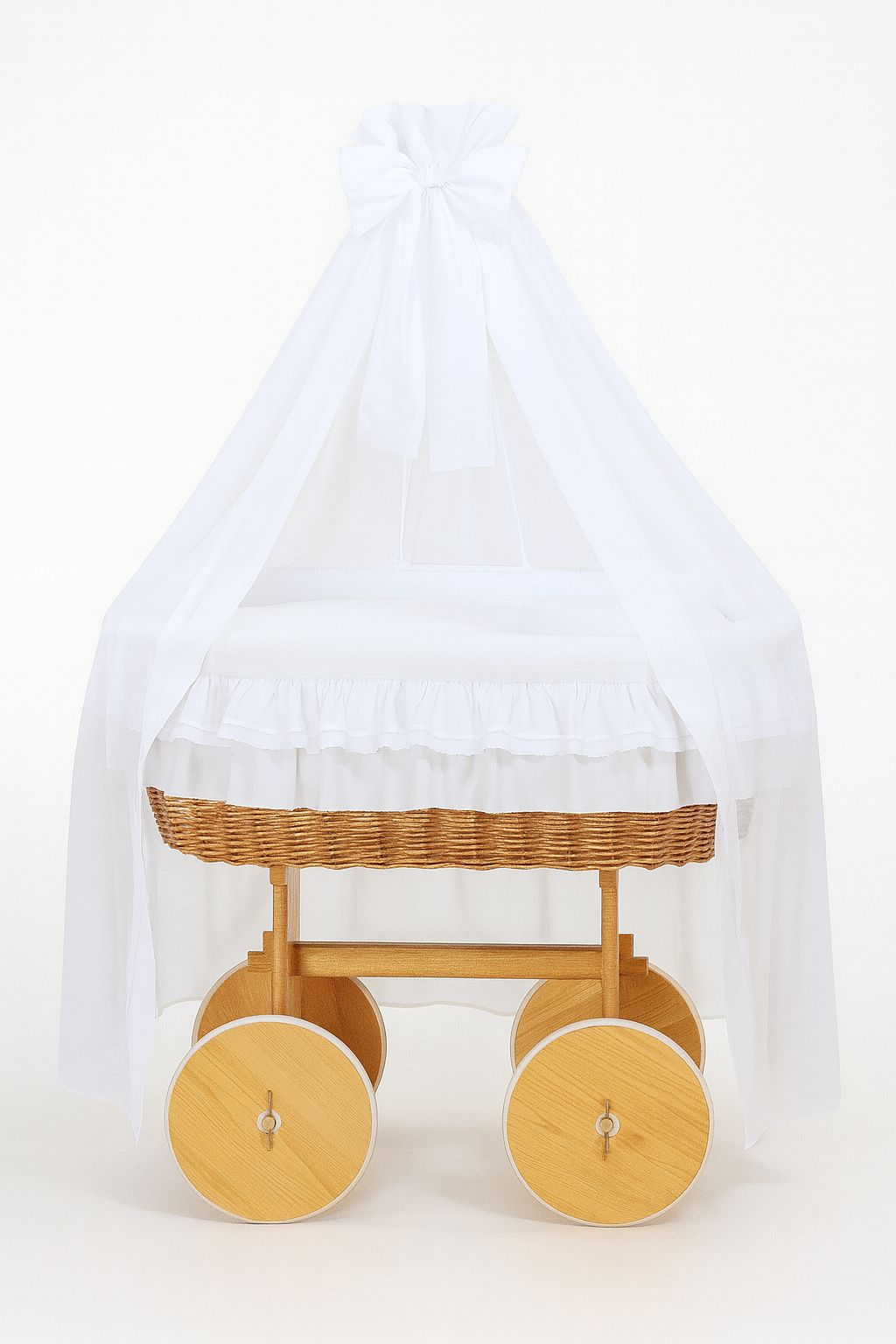Wicker wiegbak Deluxe - handgeweven wieg - natuurlijk, veilig en ademend design