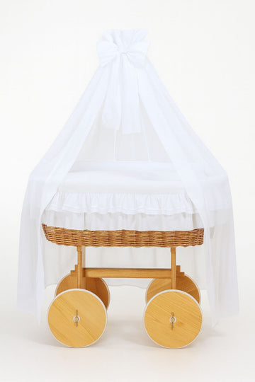 Wicker wiegbak Deluxe - handgeweven wieg - natuurlijk, veilig en ademend design
