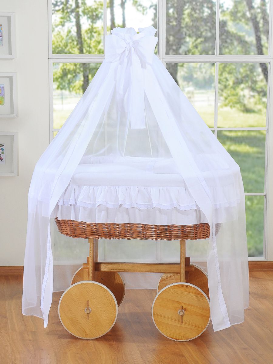 Wicker wiegbak Deluxe - handgeweven wieg - natuurlijk, veilig en ademend design