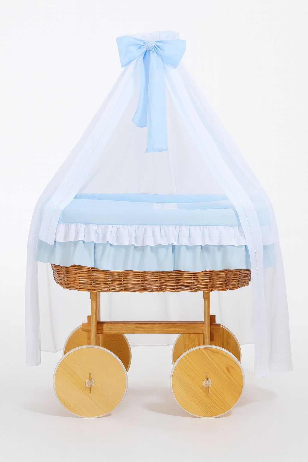 Baby Wicker Mand Deluxe Bellamy - Handgevlochten Wiegbed - Natuurlijk & Ademend Comfort