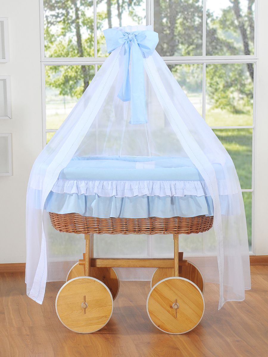 Baby Wicker Mand Deluxe Bellamy - Handgevlochten Wiegbed - Natuurlijk & Ademend Comfort