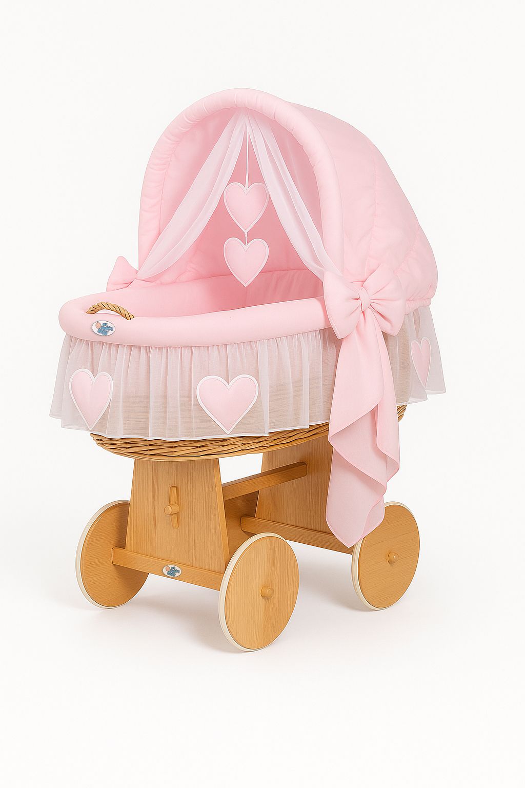 Wicker babywieg Amelie - handgeweven mand - eco-vriendelijk en veilig slaapcomfort