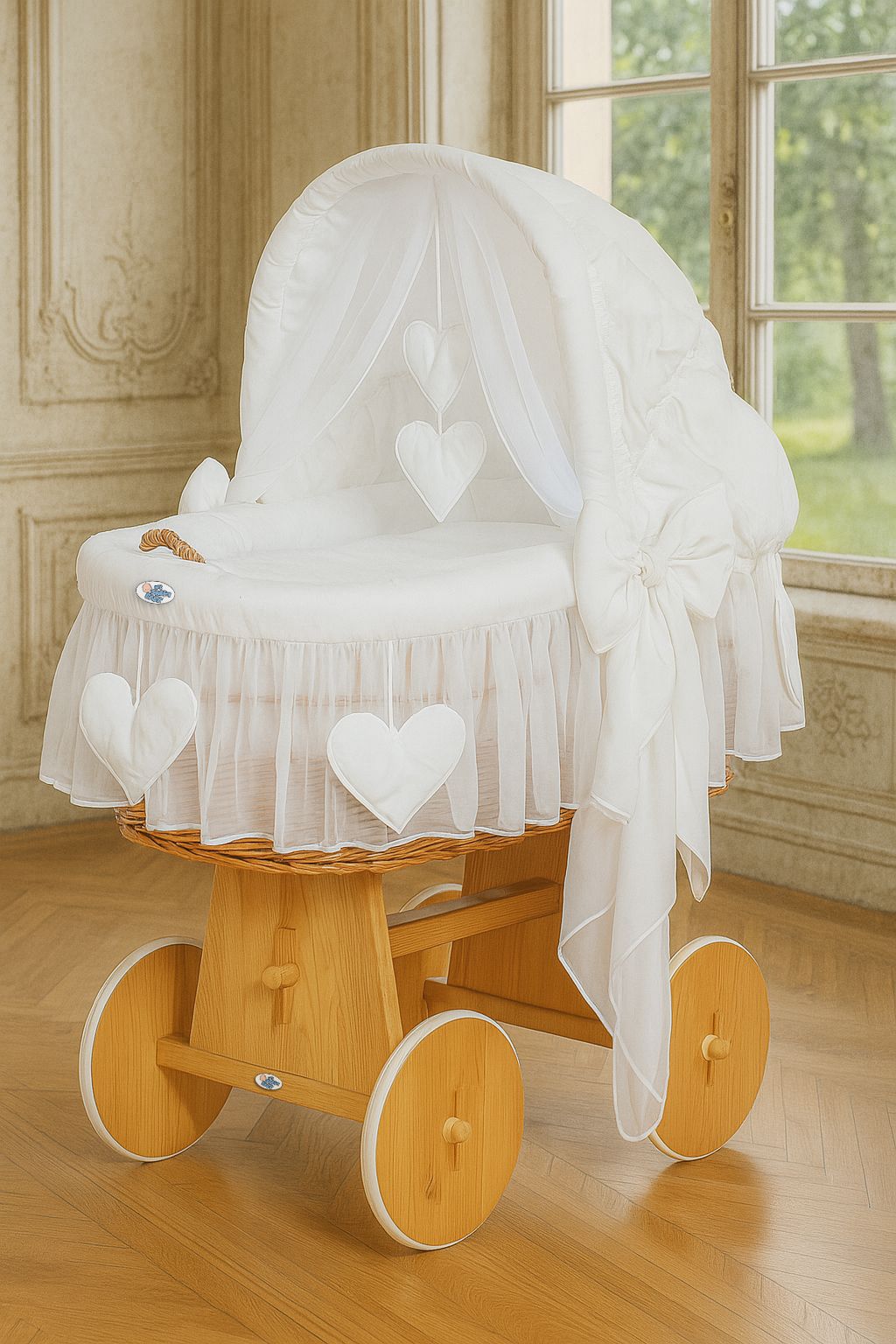 Wicker Wieg Amelie - handgeweven mand - duurzaam, comfortabel en veilig design