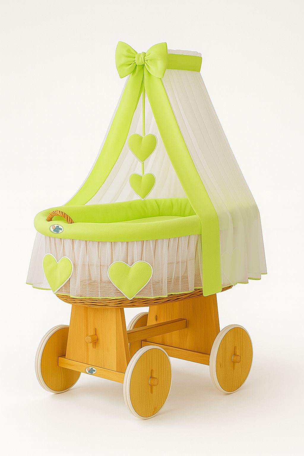 Wicker babybed Amelie - handgemaakte wieg - duurzaam en veilig slaapnestje voor baby's