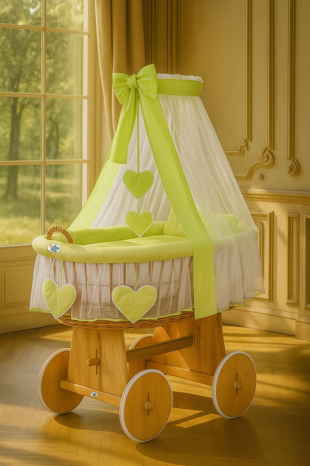 Wicker babybed Amelie - handgemaakte wieg - duurzaam en veilig slaapnestje voor baby's