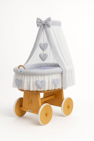 Wicker mand wiegbed Amelie - babywieg - natuurlijk, ademend en veilig slaapcomfort