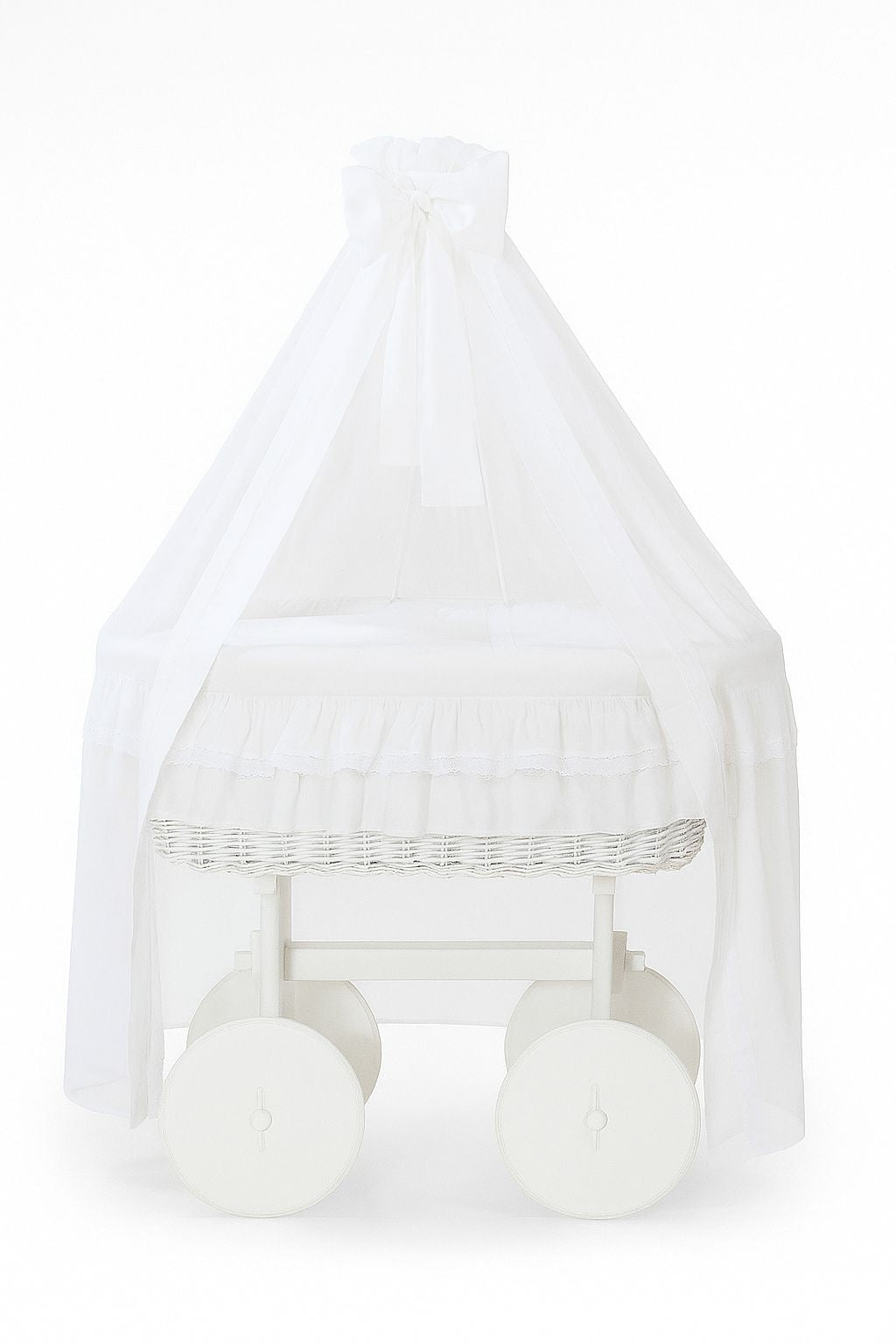 Handgjord rottingsäng Deluxe Little Angel - babysäng - naturlig och säker sömn