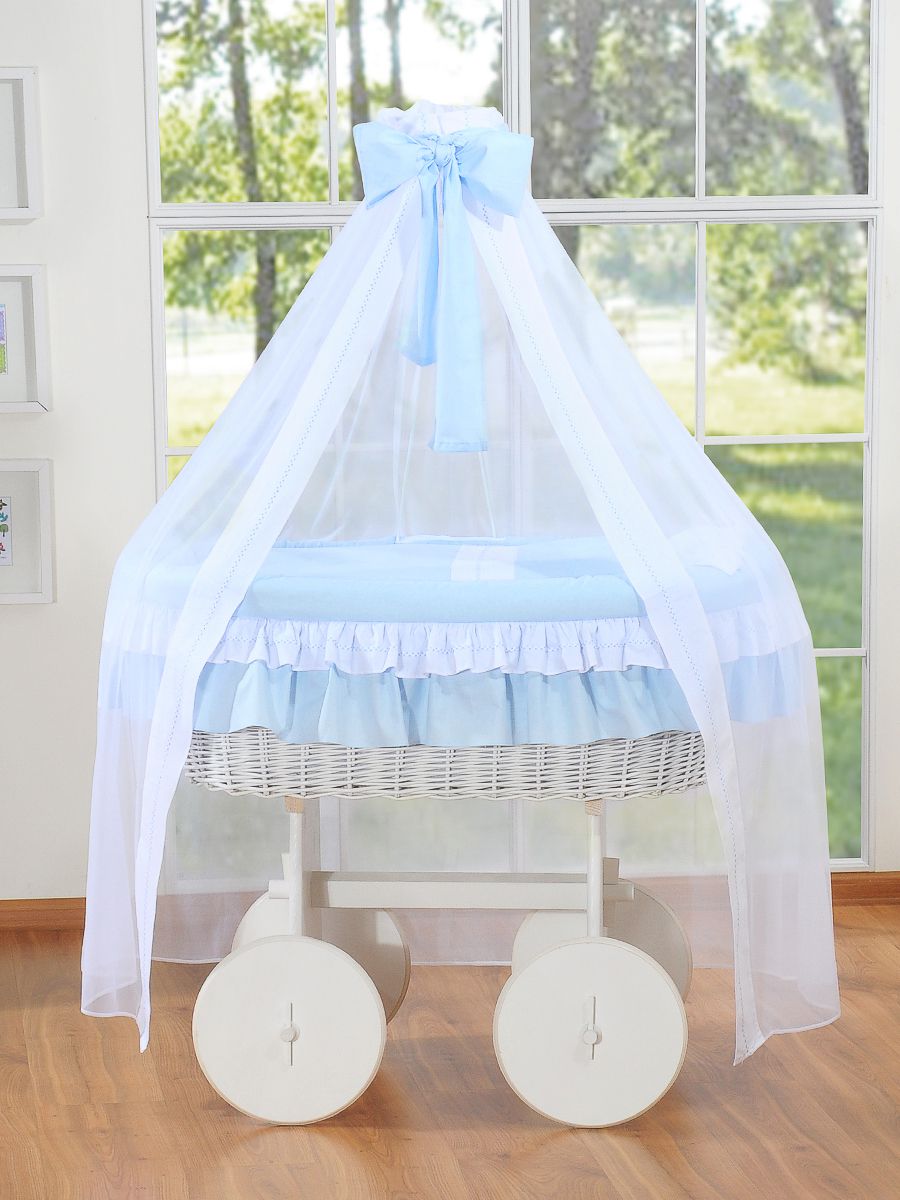 BellaFurn Baby handgeweven wicker ledikant - wieg - licht en veilig voor baby's tot 9 maanden