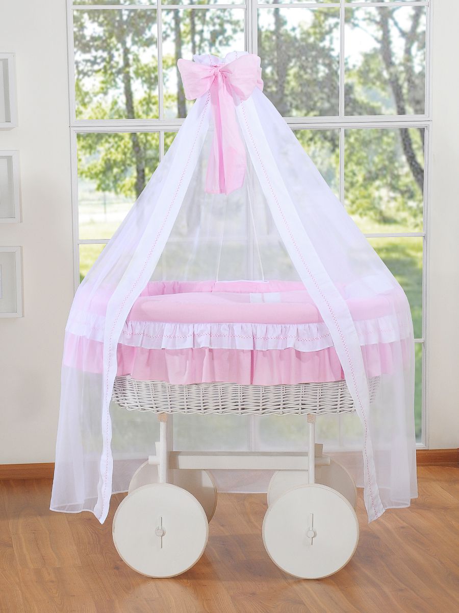 Wickelmand deluxe Bellamy - handgevlochten wieg - comfort en veiligheid voor baby's