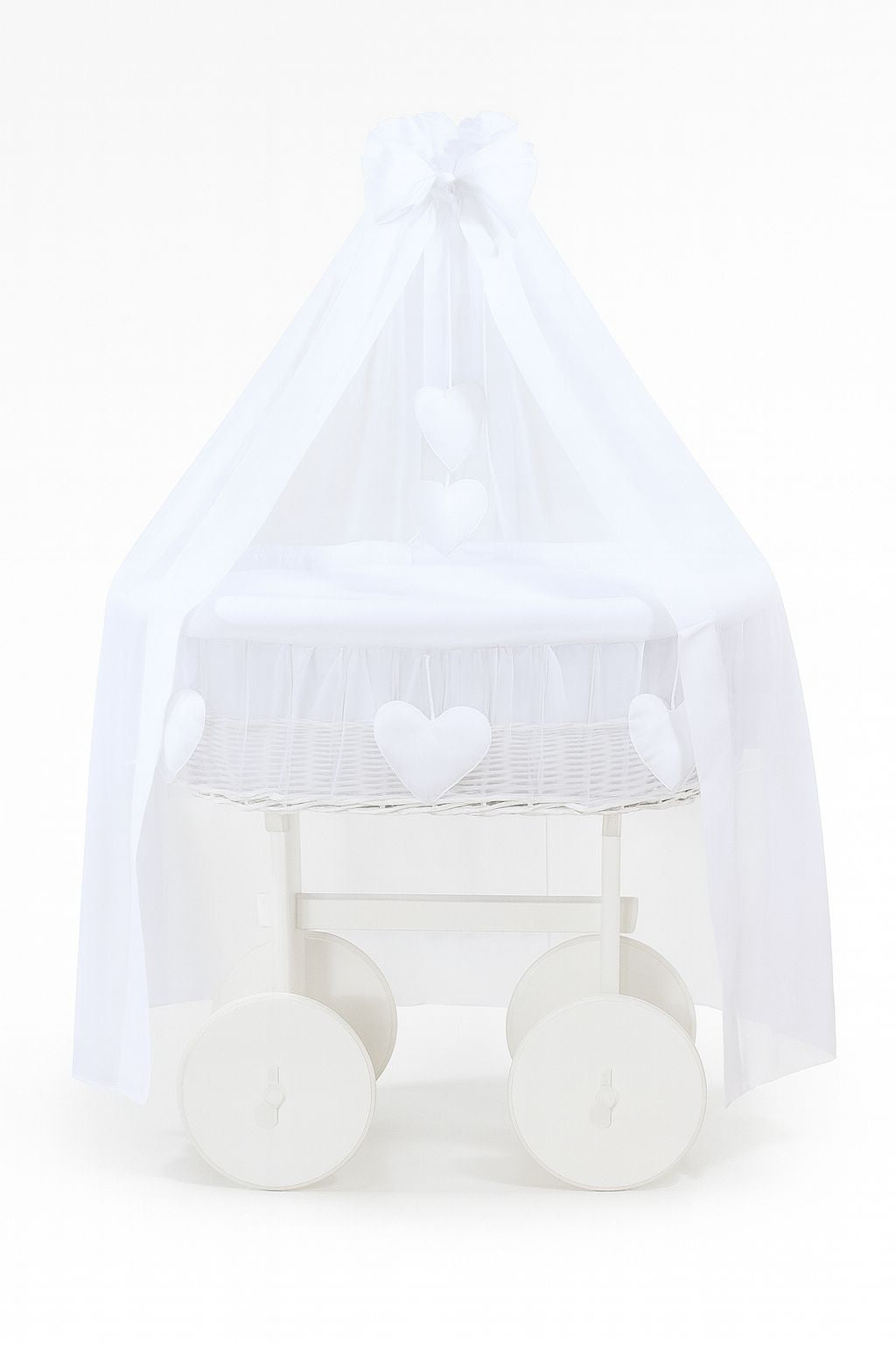 Wicker wieg Deluxe Amelie - babybedje - milieuvriendelijk, handgemaakt en comfortabel met premium