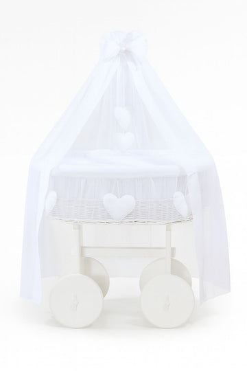 Wicker wieg Deluxe Amelie - babybedje - milieuvriendelijk, handgemaakt en comfortabel met premium