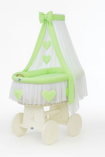 BellaFurn Baby mandje, handgeweven wiegje, veilige en comfortabele slaapomgeving