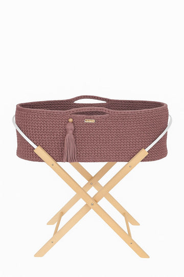 Handgjord boho babykorg - spjälsäng - andningsbar bomull, inklusive antibakteriell madrass