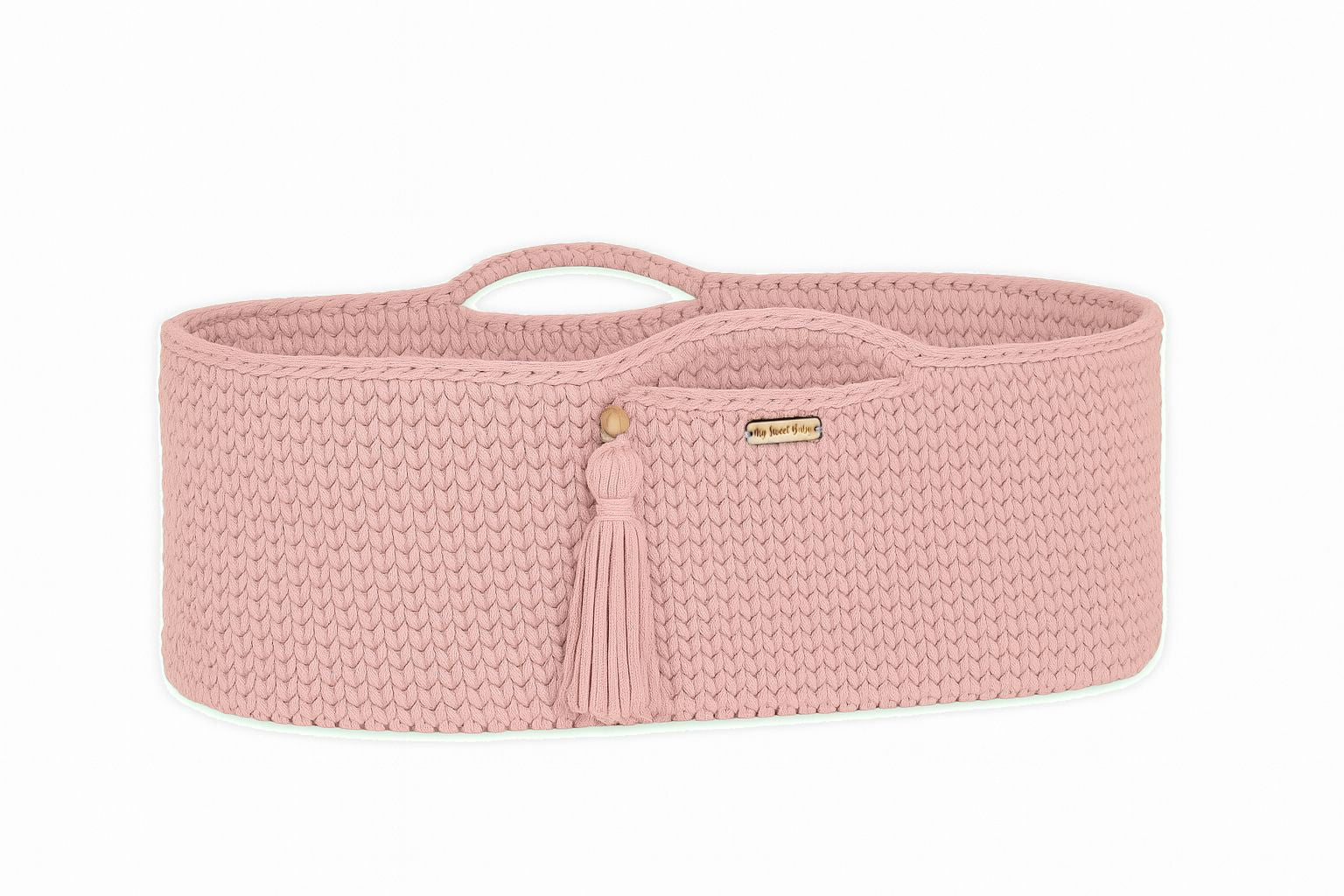 Handgjord bomullsvagga - spjälsäng - antibakteriell madrass för extra hygien