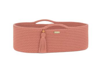 Handgjord babykorg - vagga - andningsbar bomull och antibakteriell madrass för optimal säkerhet