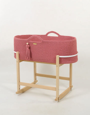 BOHO wiegmand - handgemaakte babymand - antibacterieel matras voor veilig en gezond slapen