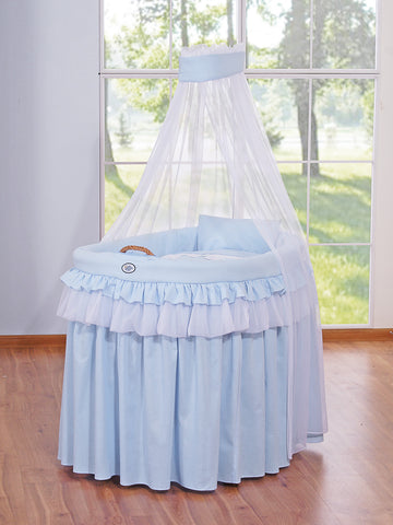 Wicker wieg Drijf-van-Anna - handgevlochten design - extra ruime en stabiele babywiege