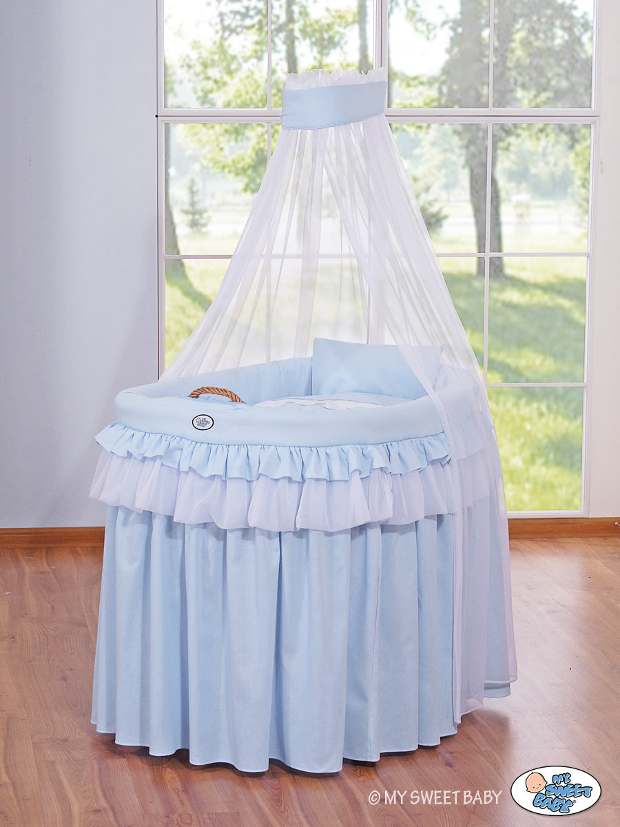 Wicker wieg Drijf-van-Anna - handgevlochten design - extra ruime en stabiele babywiege